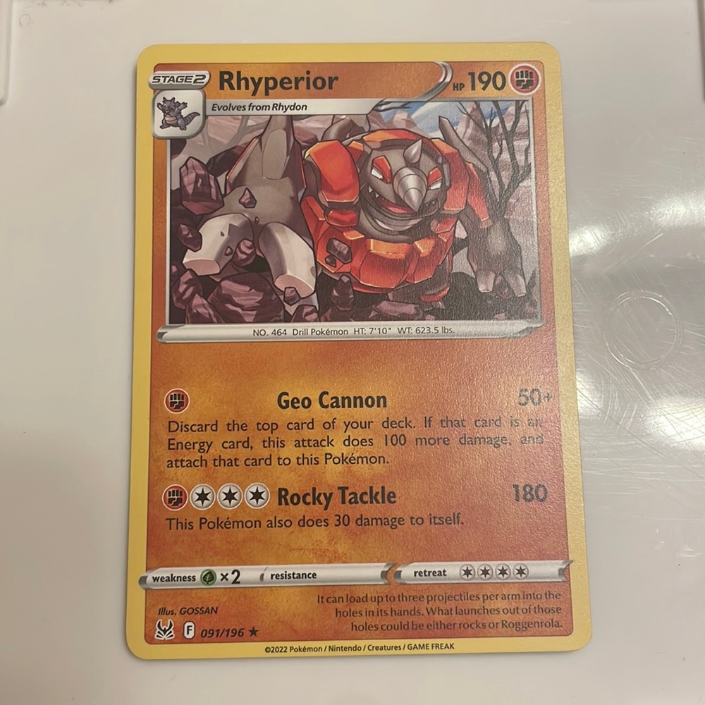 Rhyperior Pokémon Card Rare